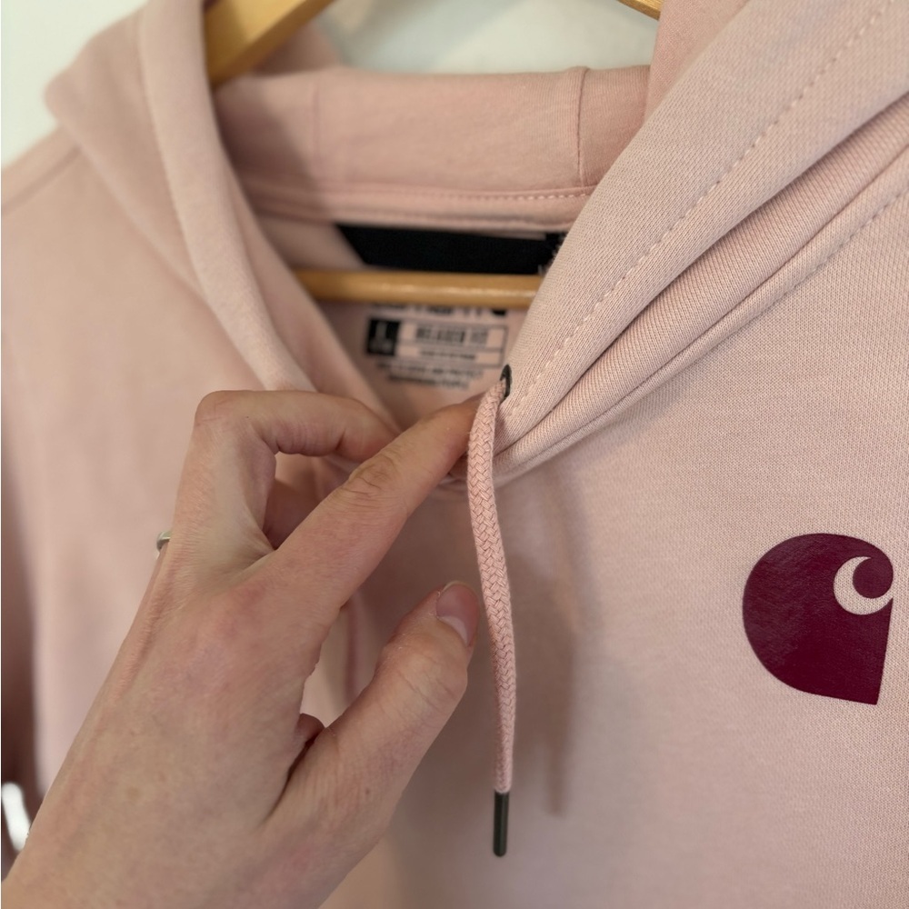 Carhartt Women's Light Pink Hoodie - Picture 4 of 6